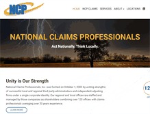 Tablet Screenshot of nationalclaimspro.com